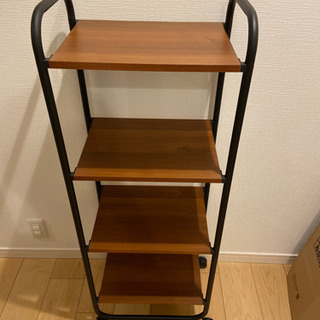 Francfranc収納ワゴン キャスター付き 棚 ブラウンの画像