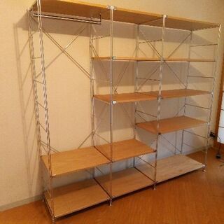 ☆廃盤希少• 美品☆【無印良品】オーク材ユニットシェルフ•大•基本セット MUJI(無印良品)の無垢材ならではの味わい丈夫さを生かしたオーク材