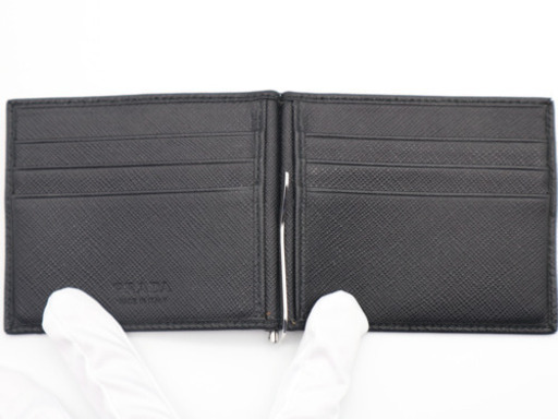 《PRADA/ヴィッテロ マネークリップ》ABランク ギャラ、箱有り 送料無料