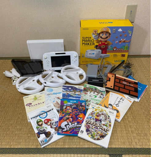 お取引先決定！！最終お値下げしました！　wii u  スーパーマリオメーカーセット　32G ソフト8本　スプラトゥーン　その他はジャンク品