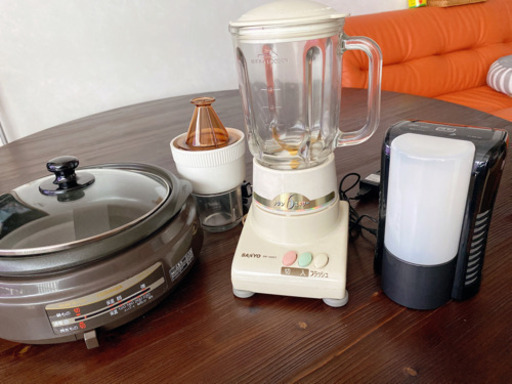 ミキサー、加湿器、ホットプレート