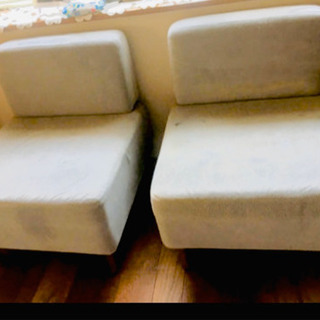 無印良品　ワンシーター　ベンチソファー　2つの画像