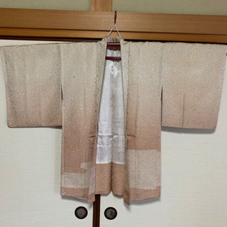 羽織り女性用　グラデーションピンク　刺繍　美品