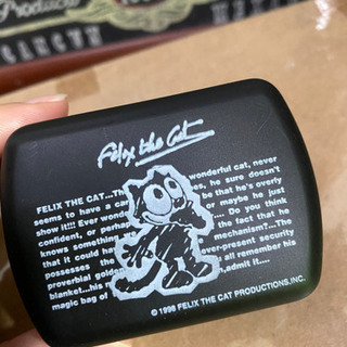 レトロ希少！Felixのカフス、黒猫、フィリックス、