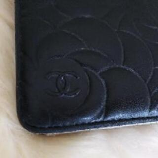シャネル CHANEL カメリア長財布 ラムスキンの画像