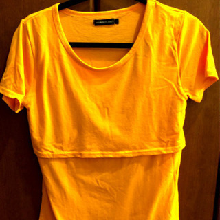 授乳服　授乳口付きTシャツ　大きめ　LL