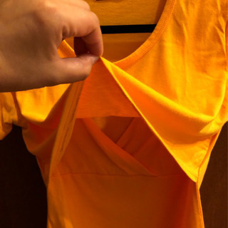 授乳服　授乳口付きTシャツ　大きめ　LLの画像