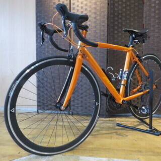 ■FUJI ROUBAIX CUSTOM フジ ルーべ カスタム 18速 オレンジ アルミフレーム シマノ SORA ロードバイク 自転車 札幌発の画像