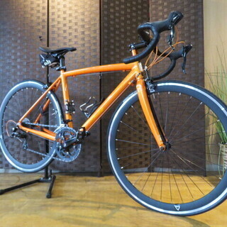 ■FUJI ROUBAIX CUSTOM フジ ルーべ カスタム 18速 オレンジ アルミフレーム シマノ SORA ロードバイク 自転車 札幌発の画像