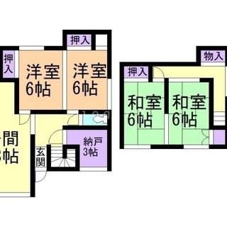 ★敷金礼金0!ペット応相談★登別市片倉町４丁目　借家　駐車場2台可★フリーレント1ヶ月 - 賃貸（マンション/一戸建て）