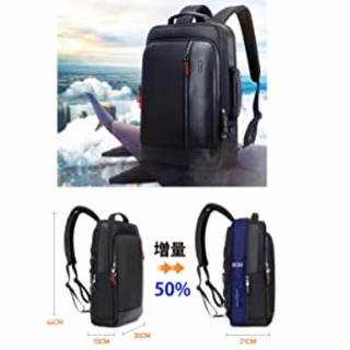 新品 リュックサック革 レディース 盗難防止 リュック メンズ 2wayビジネスリュック 防水 USB充電ポート搭載 男女兼用 15.6インチパソコン対応 ブラックの画像