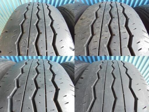 ブリヂストン RD613STEEL Ecopia 195/80R15 107/105L LT　4本 8分溝3本と6分溝1本