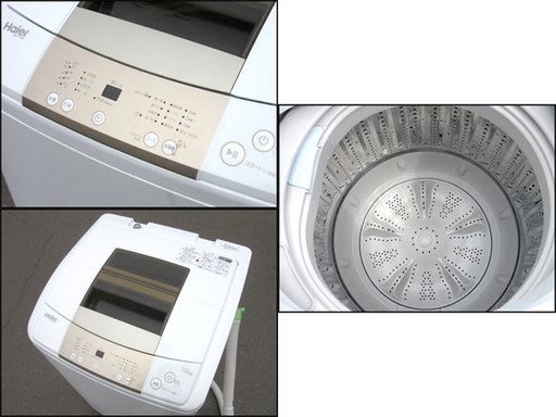 TS ハイアール/Haier 7.0Kg 全自動洗濯機 JW-K70M 2017年製 風乾燥つき 札幌市内配送OK