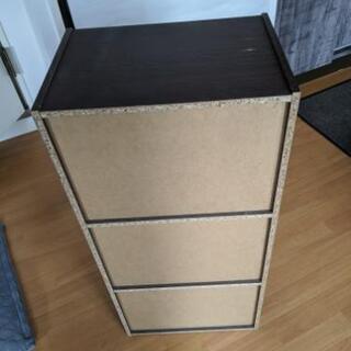 カラーボックス　ダークブラウン　無料でお譲り致します！の画像