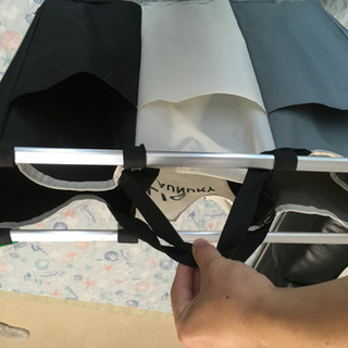 ランドリーバスケット 3分割の画像