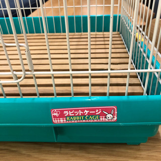 アイリスオーヤマ✨激安！ラビットゲージ✨サビ・一部スノコ傷みあり✨幅60×奥行43×高さ43ｃｍ　ペット・小動物に(^^♪の画像