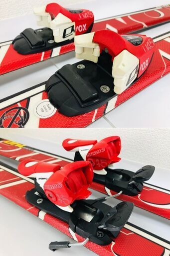 【ヤフオク！出品中】アトミック/ジュニア用スキー/RACE 140/140㎝+アトミック evox045/中古/手渡しのみ/値段交渉不可
