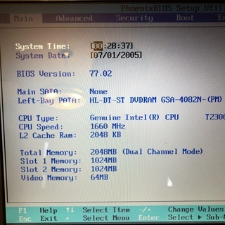 ジャンク扱い　ノートパソコン　Gateway MX6917jの画像