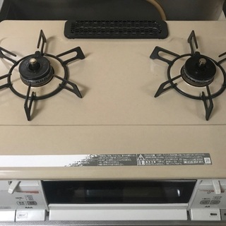 ガステーブル ガスコンロ 標準59cm リンナイ （Rinnai） KGM63VT-TW ホワイト 都市ガス 水無両面焼きグリル ホーロー天板の画像