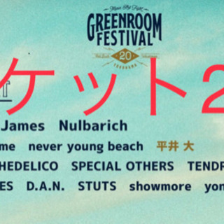 GREENROOM FESTIVAL 20 9/5チケット2枚