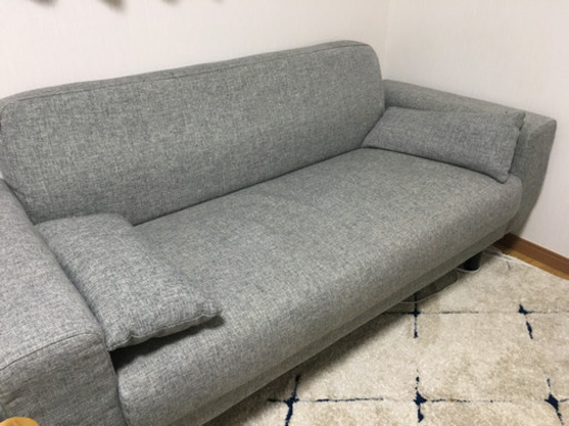 【1/10まで/美品】2.5人掛け　グレーソファー