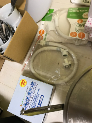 洗濯機背伸び脚・洗濯機ホース×2