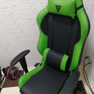 【美品】VertaGear ゲーミングチェア Racing Series S-Line SL2000 ブラック&グリーン 