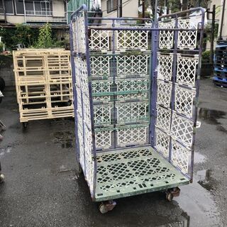★動作〇★ 大型カゴ台車 奥行103 幅107 高さ 195 c...