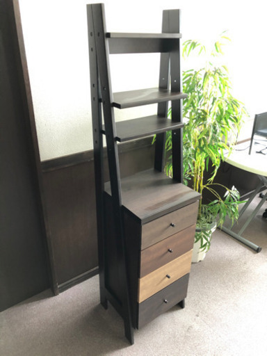 ◆お洒落◆チェストラック ランダム木目　幅440mm 奥行397mm 高さ1750mm