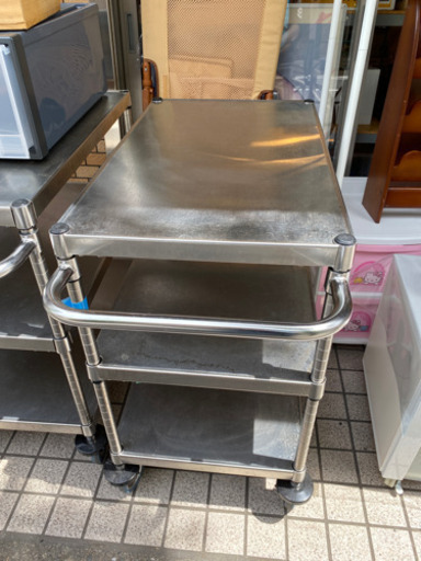 エイブイ:ステンレス製キャスター付きワゴン