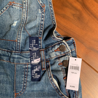 GAP デニムサロペット ガールズ 120cmタグ付きの画像