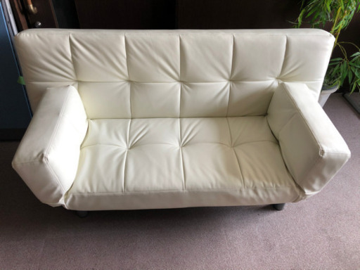 ◆使用感少◆ソファベッド　オフホワイト