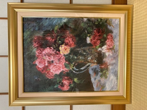 油絵　花