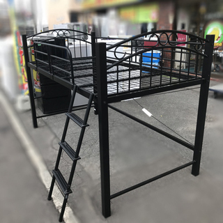ロフトベッド シングルサイズ パイプフレーム ノーブランド 【自...