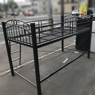 ロフトベッド シングルサイズ パイプフレーム ノーブランド 【自社配送は札幌市内限定】の画像