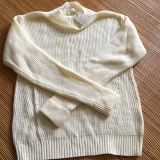 【新品未使用】タグ付き ショコラフィネローブ ニット アイボリー