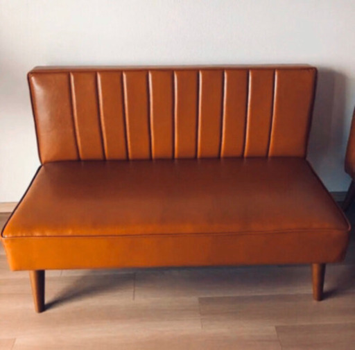 ソファ　二人掛け　2Pソファ　ブラウンレザー　無印　イケア  ニトリなどお好きな方に