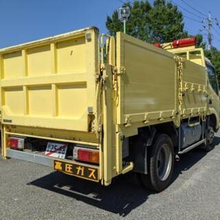  車検付 R8.2まで H21 日野 デュトロ パワーゲート アルミブロック 床鉄板 最大積載3ｔ平ボディトラック LPG 燃料激安 5MT  三方開の画像