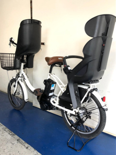 ブリヂストン ビッケ2 20インチ 3人乗り　8.7ah 白　電動自転車　電動アシスト