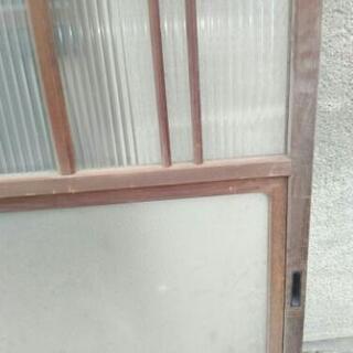 アンティーク 建具 ガラス引き戸 4枚組 古民家再生の画像