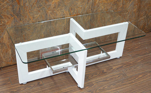 アルテジャパン ガラスリビングテーブル YG-65 幅1000×奥行500×高さ380mm 透明ガラス10mm