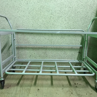 スチール製 折りたたみ椅子用台車 収納台車 キャスター付 パイプ...