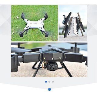 ドローン ホワイト KY601S 4K 宙返り 部品有り ビデオ有り 気圧センサー搭載の画像