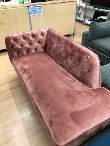 ?価格見直し?【展示品?美品】2人掛けソファ カウチソファ ベルベット 天然木?自社配送時?代引き可?※現金、クレジット、スマホ決済対