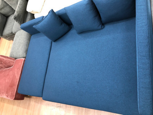 【展示品★美品】在庫1点?3人掛けソファ ソファベッド スチール脚 [幅187] ?自社配送時?代引き可?※現金、クレジット、スマホ決
