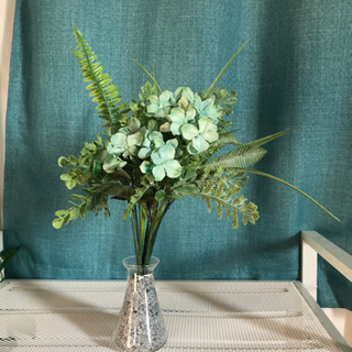 美品★人工観葉植物★粉砕ガラス★フラスコ★フェイクグリーン★緑★...