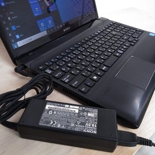 ■名古屋近郊無料持参！１週間保証！【美品！SONY VAIOノートパソコン(快速インテルCorei3& 4Gメモリ)】■マルチモニター構成(2画面)にしてありますので、とにかく見やすくて、PC作業効率も格段に早いですヨ！　★初心者安心、インターネットもExcel ・Wordもバッチリ使えます！ 　の画像