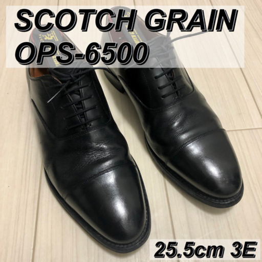 スコッチグレイン ストレートチップ 革靴