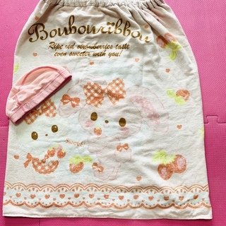 スイミング　プール　タオル　ラップタオル　ボンボンリボン　帽子　セット