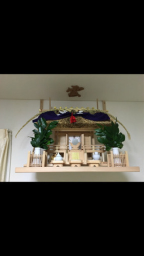 結構立派な伊勢伝統の茅葺き屋根神棚　伊勢神宮